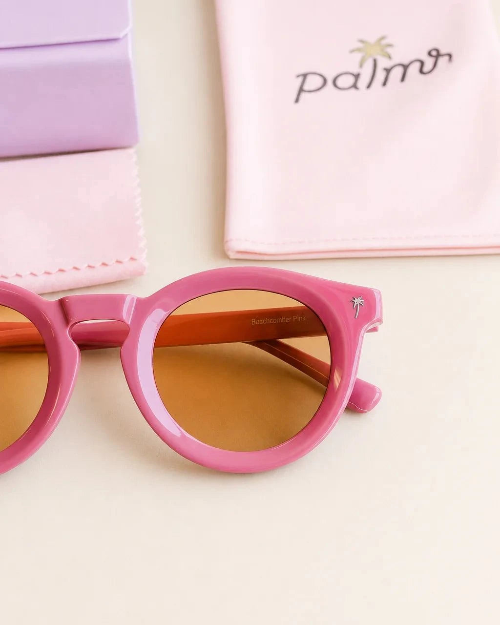 The Beachcomber Keyhole Sunglasses (Pink) — view 6 | Palmr Style