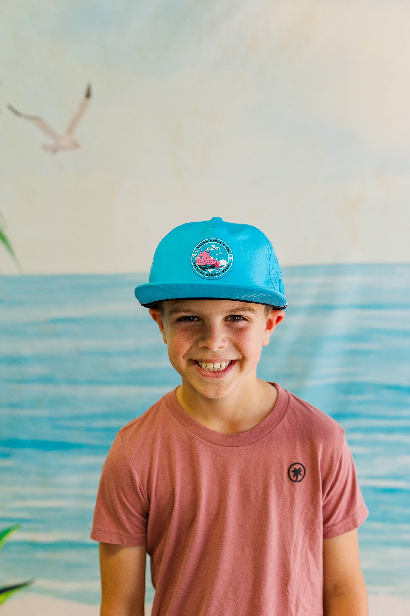 Palmr Style Blue Crush Rope hat kids palm tree snapback resort wear selfcare