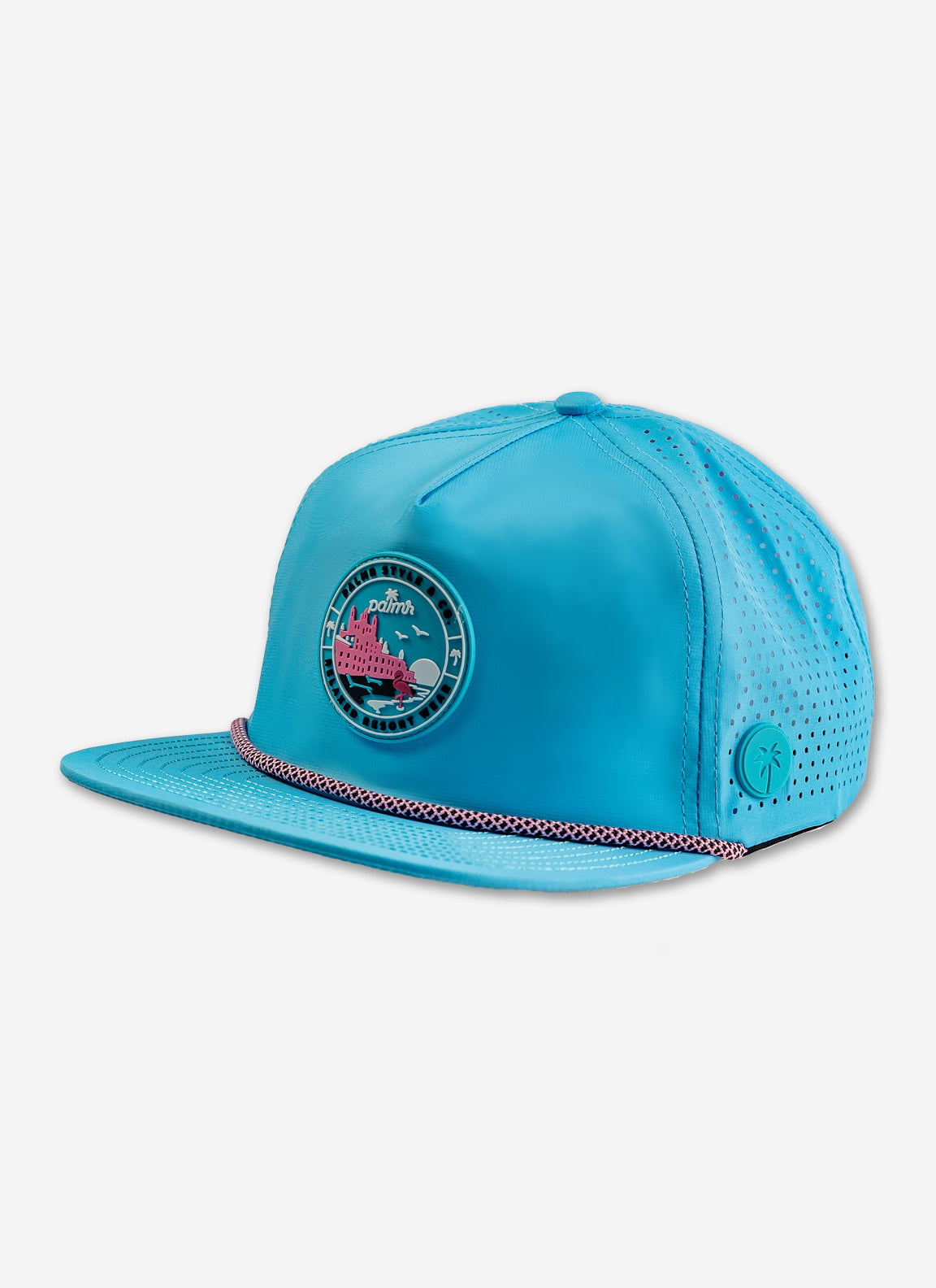 Palmr Style Blue Crush Rope hat kids palm tree snapback resort wear selfcare