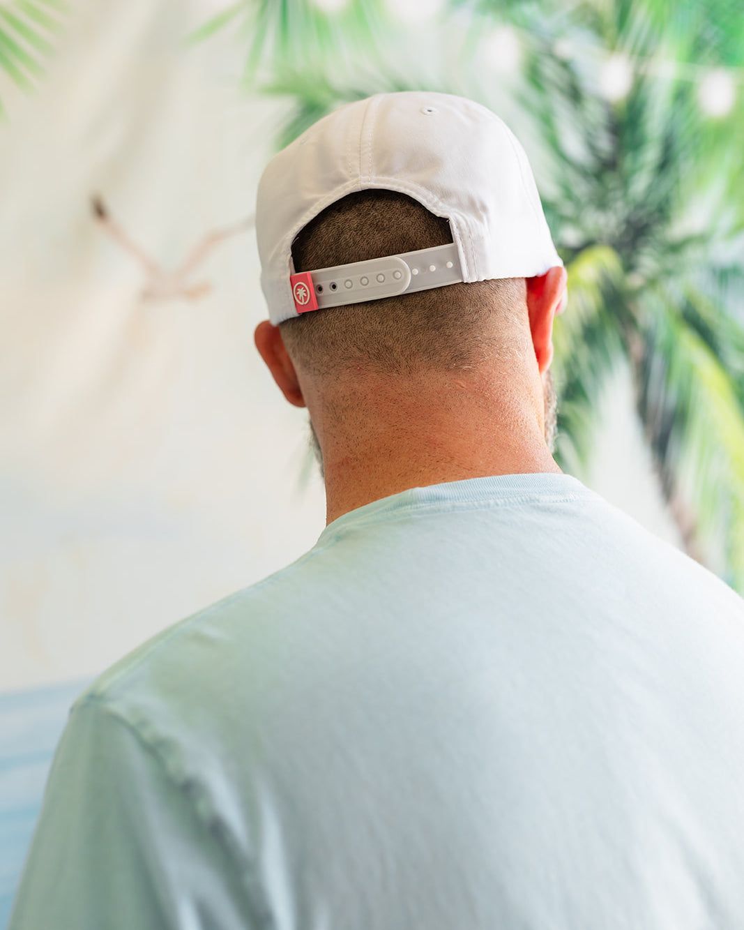 Palmr Style Easy Breezy White Nylon Rope hat palm tree snapback resort wear self-care