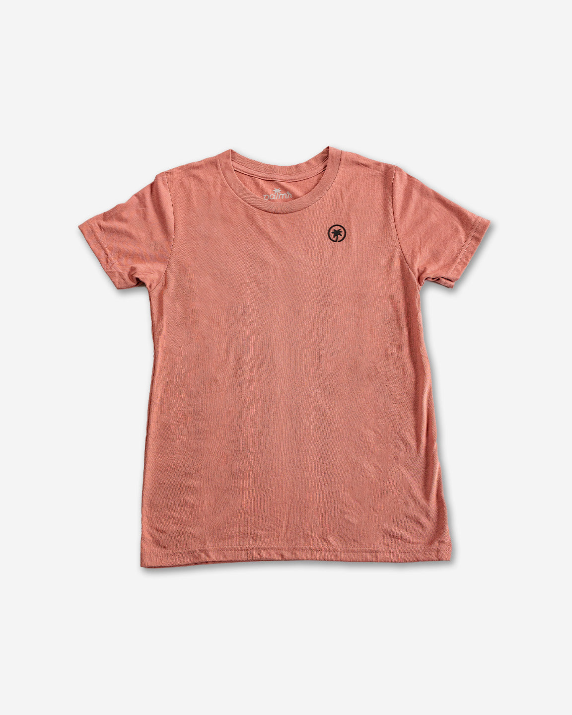 Palmr Style Kids Hyper Tee Shirt Mauve Triblend Soft Short Sleeve Palm Tree Resort wear Self-Care