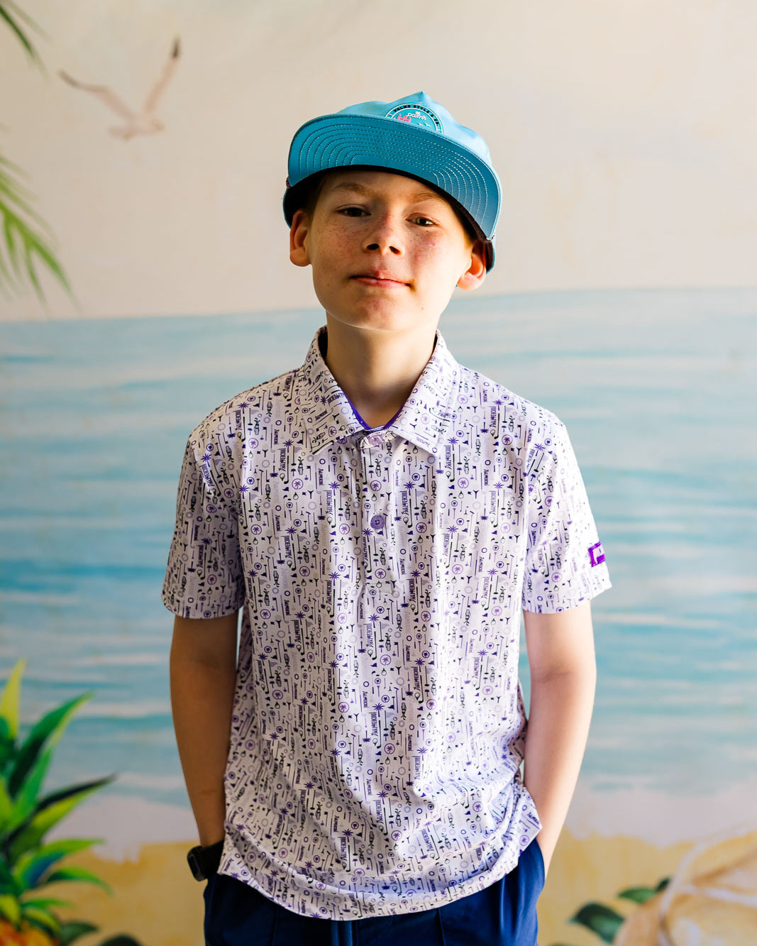 Palmr Style Kids Touched By Type 1 Golf Polo T1D