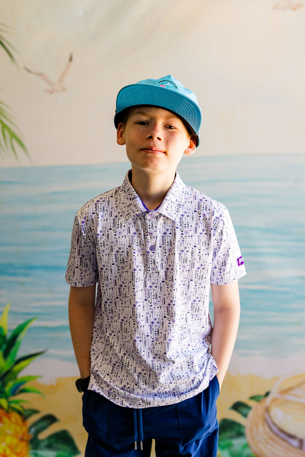 Palmr Style Kids Touched By Type 1 Golf Polo T1D
