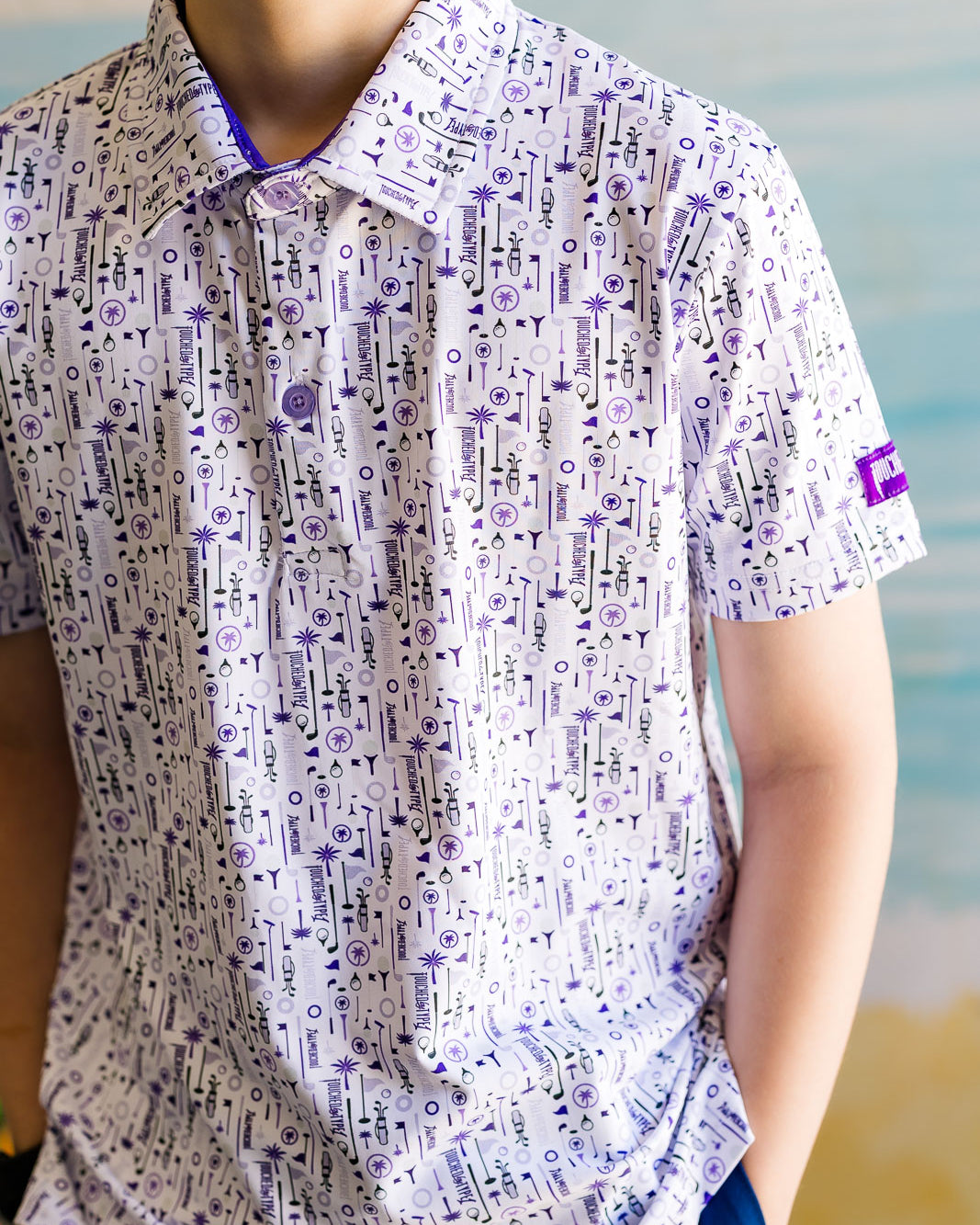 Palmr Style Kids Touched By Type 1 Golf Polo T1D