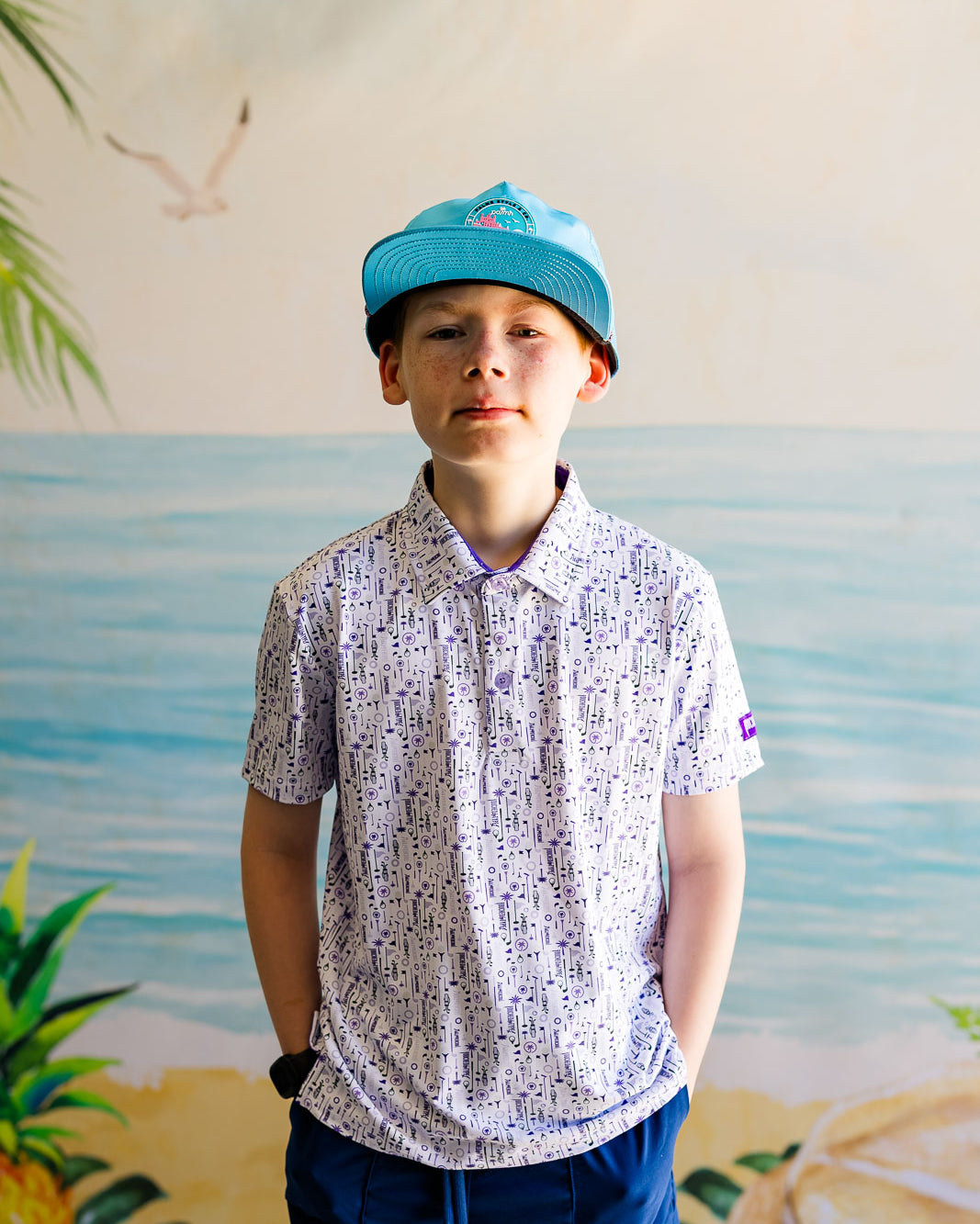 Palmr Style Kids Touched By Type 1 Golf Polo T1D