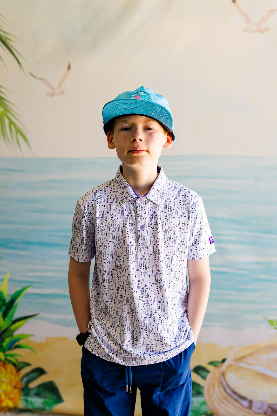 Palmr Style Kids Touched By Type 1 Golf Polo T1D