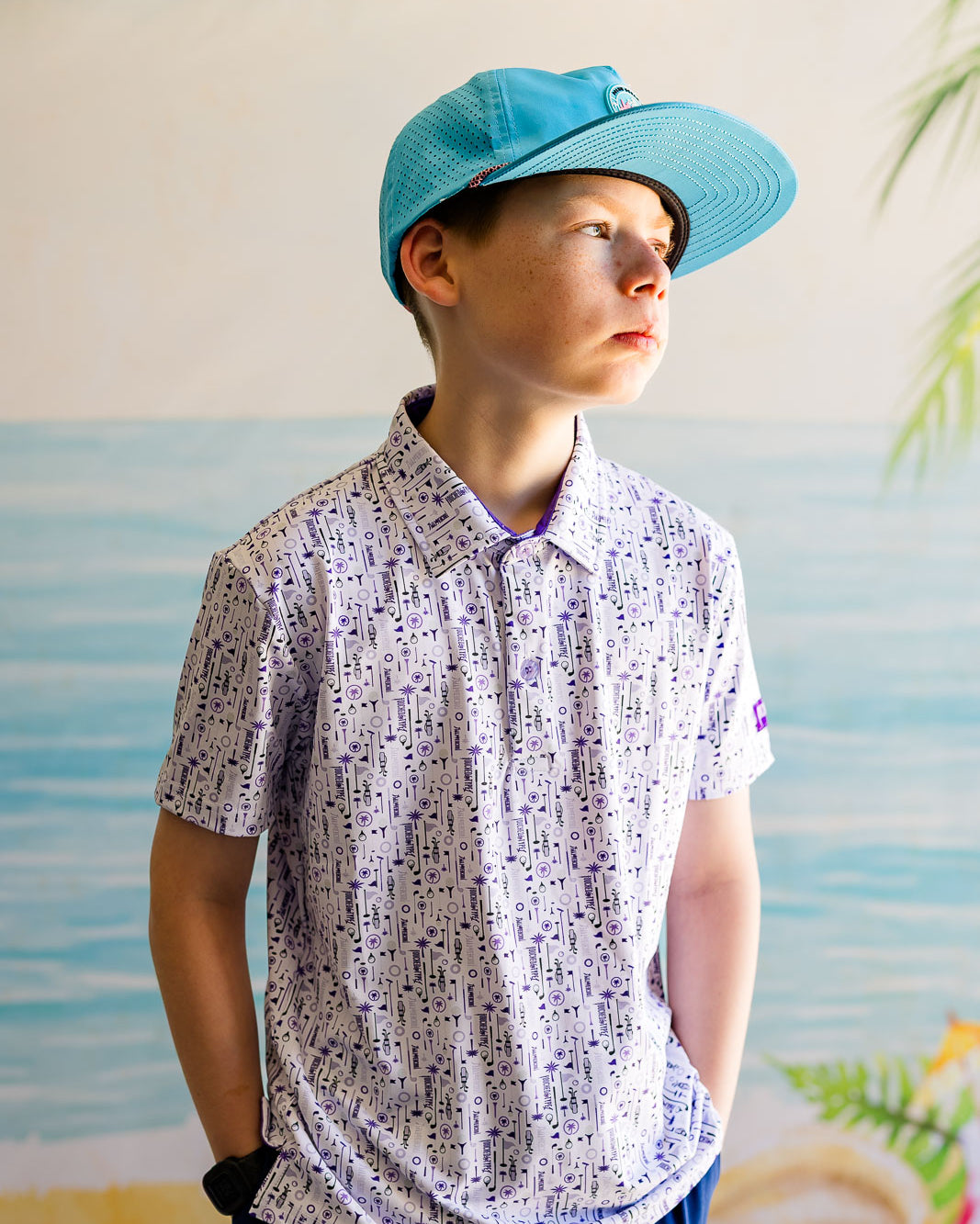 Palmr Style Kids Touched By Type 1 Golf Polo T1D