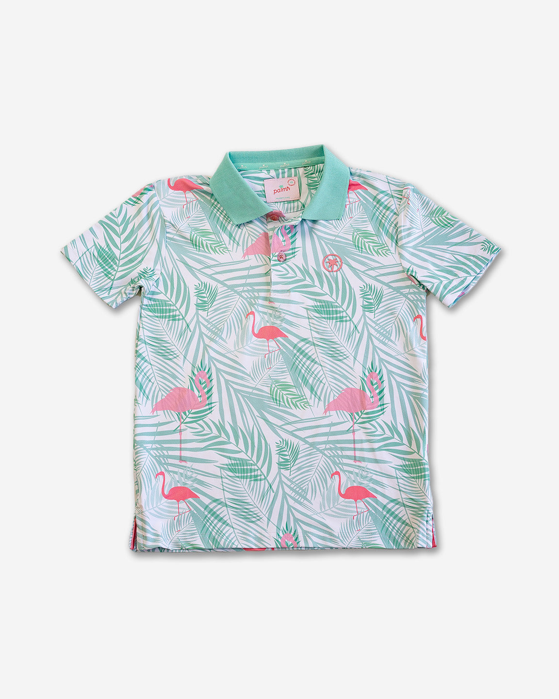 Palmr Style Kids island breeze Polos White Palm Tree Resort Wear Selfcare T1D type1diabetes