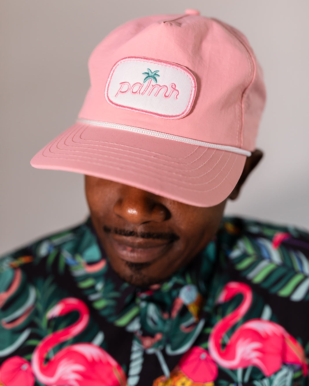 Palmr Style Mens Blush Rope hat pink resort wear self-care