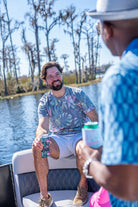 Palmr Style Mens Chameleon Karma Tee Shirt Tropical Short Sleeve Palm Tree Resort wear Self-Care