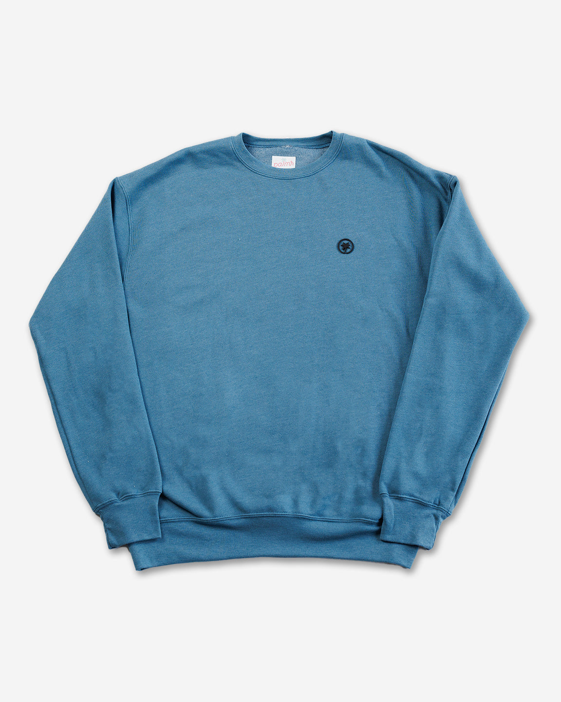 Palmr-Style-Mens-Cloud-Embrace-Crewneck-Sweatshirt-Teal-long-sleeve-soft-Palm-Tree-Resort-Wear-Selfcare-T1D-flat-1 copy