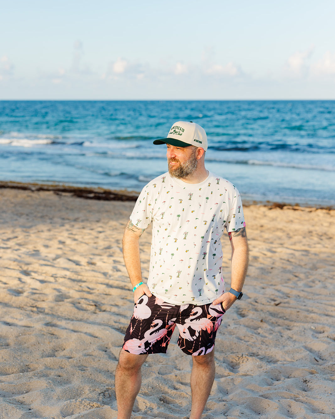 Palmr Style MensPalmrBay tshirt palm tree resort wear selfcare