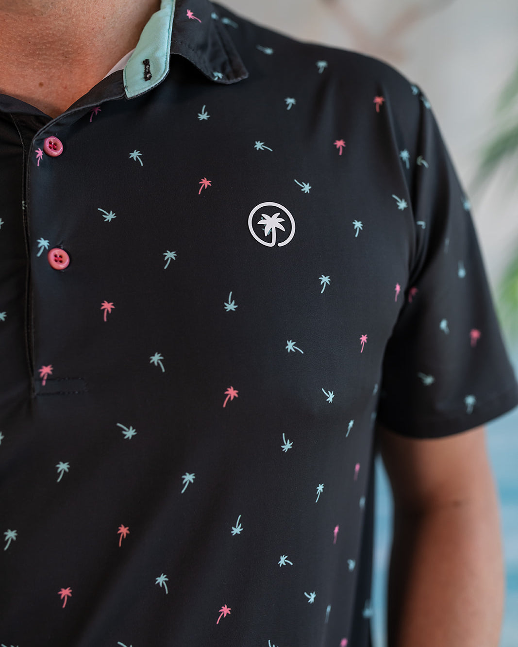 Palmr Style Mens Palm Icon Night Black Palm Tree Resort Wear Self-care T1D