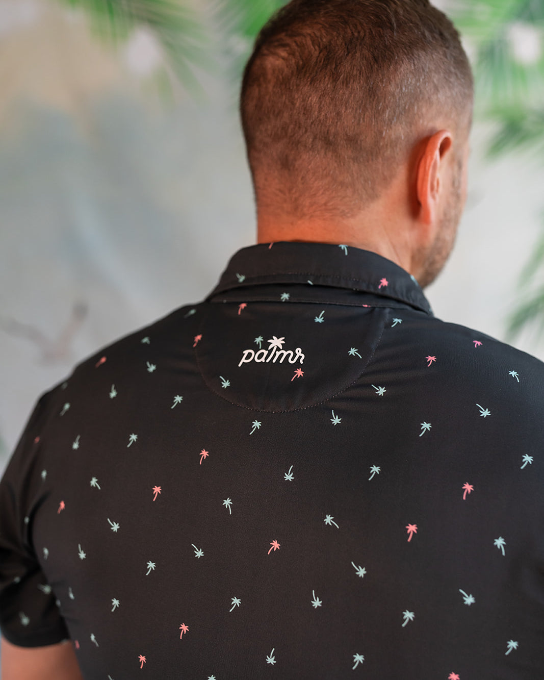 Palmr Style Mens Palm Icon Night Black Palm Tree Resort Wear Self-care T1D