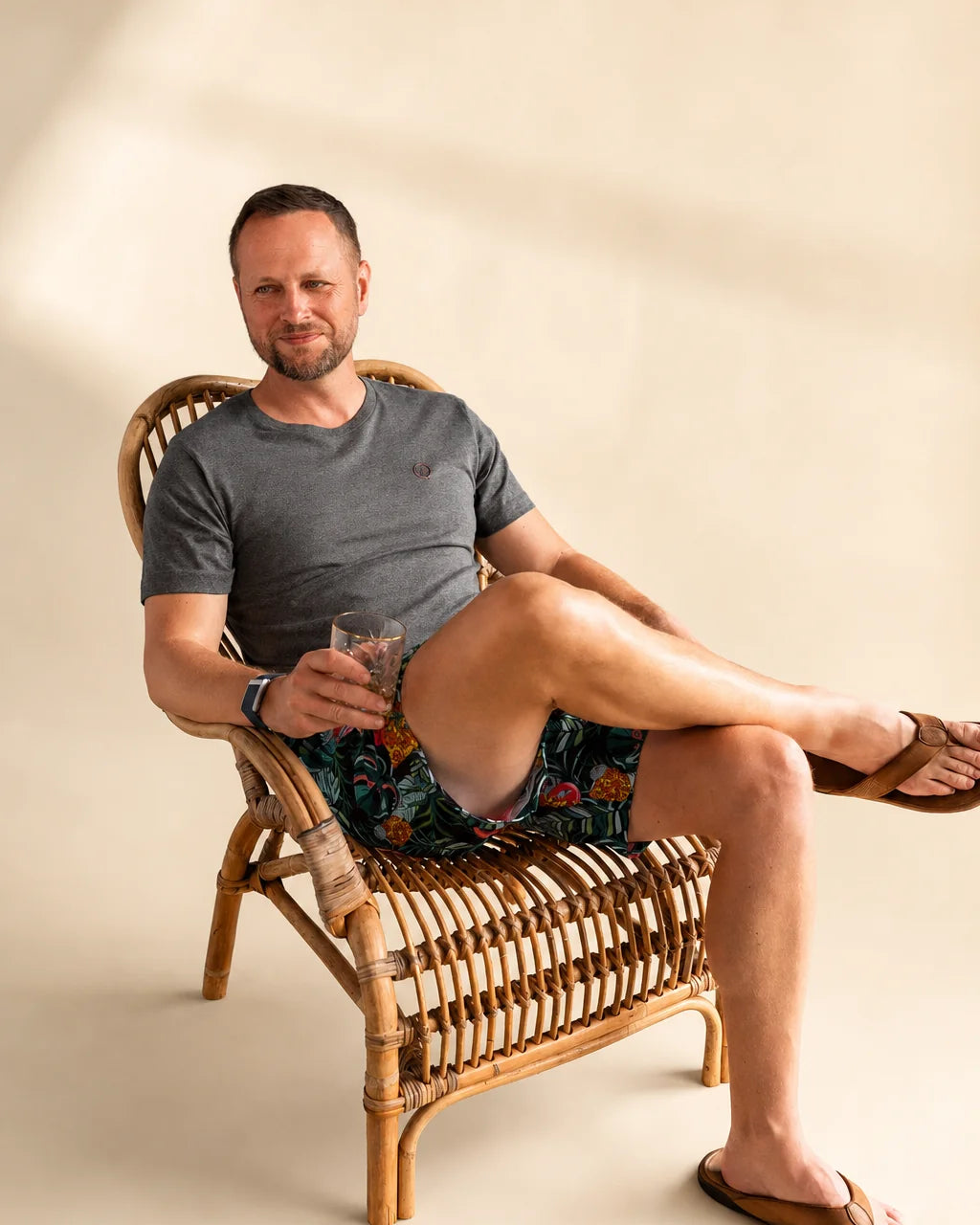 The Juan and Only Signature Tee - Charcoal — view 3 | Palmr Style