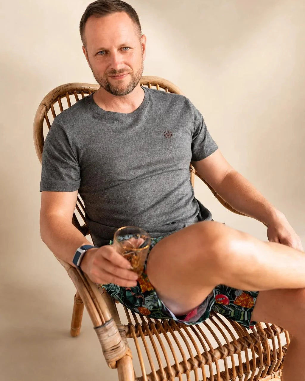 The Juan and Only Signature Tee - Charcoal — view 4 | Palmr Style