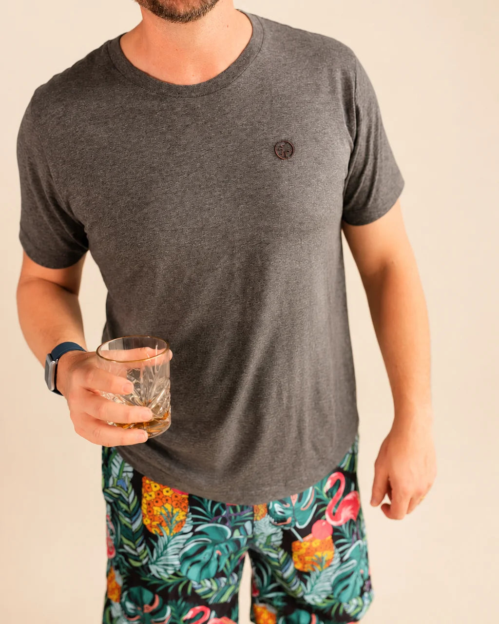 The Juan and Only Signature Tee - Charcoal — view 5 | Palmr Style