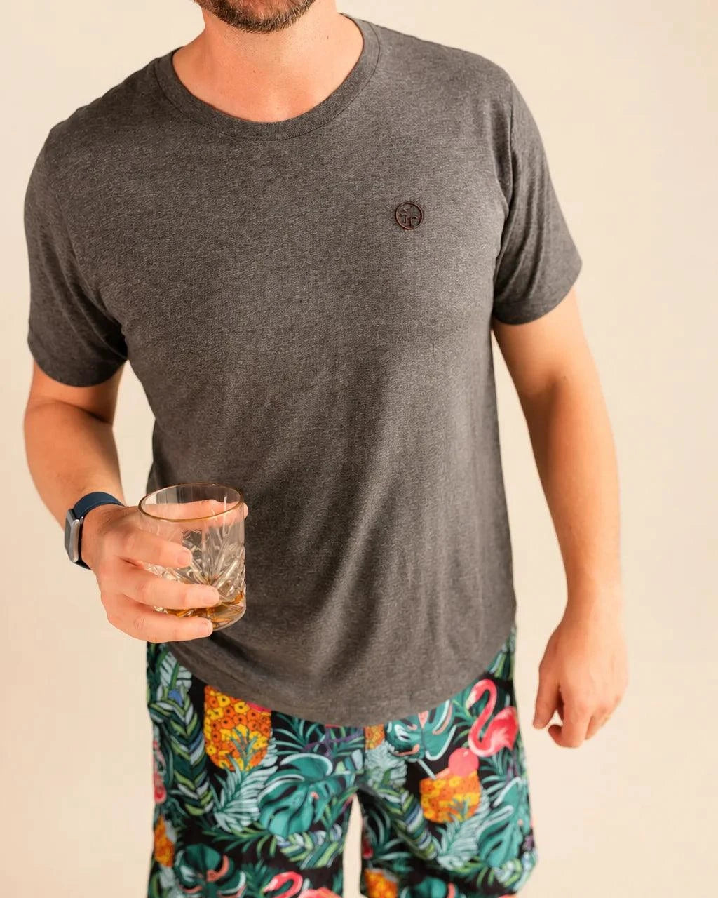 The Juan and Only Signature Tee - Charcoal — view 5 | Palmr Style