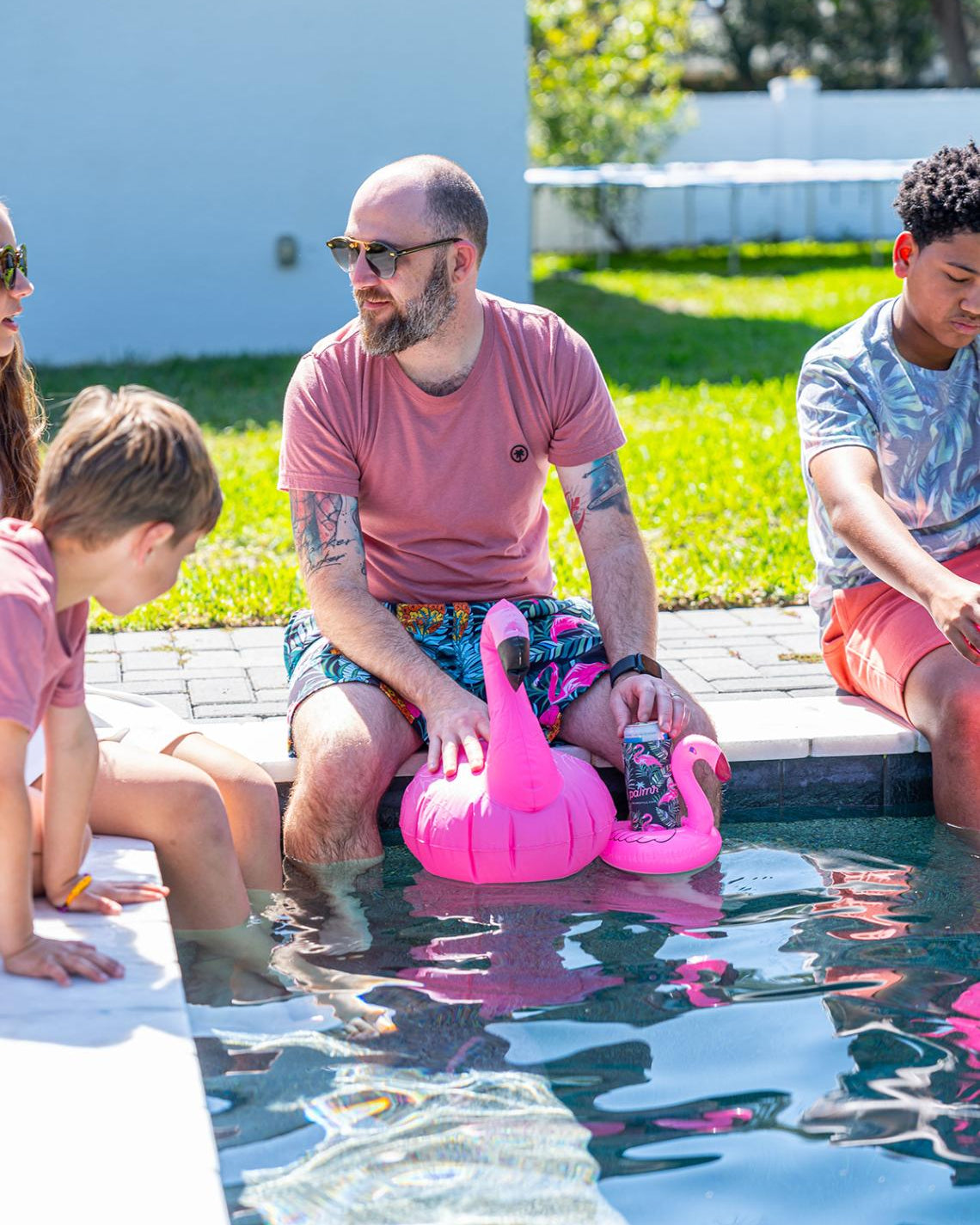 Palmr Style Mens Signature Tee Shirt Mauve Triblend Soft Short Sleeve Palm Tree Resort wear Self-Care