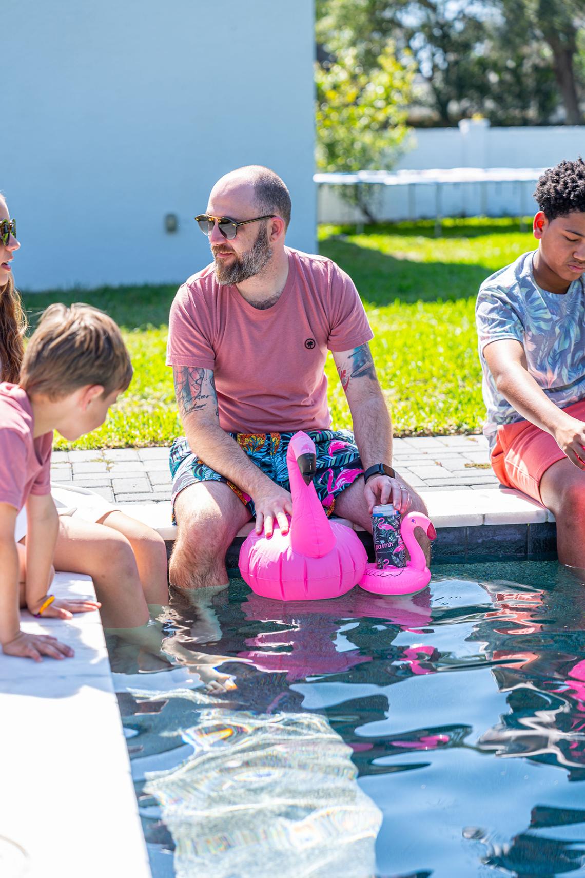 Palmr Style Mens Signature Tee Shirt Mauve Triblend Soft Short Sleeve Palm Tree Resort wear Self-Care