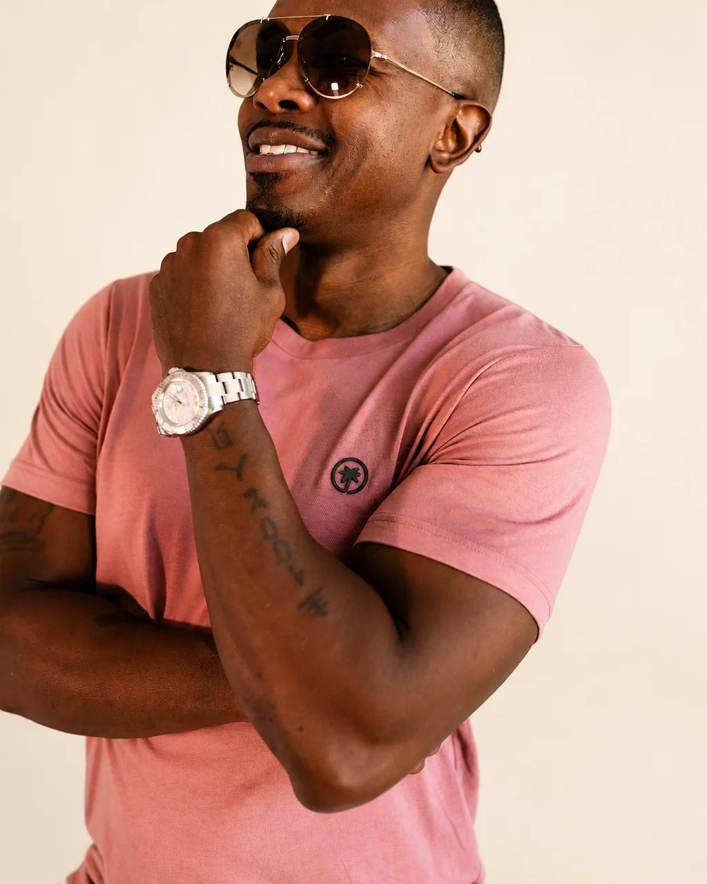 The Juan and Only Signature Tee - Mauve — view 2 | Palmr Style