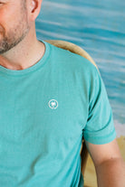 Palmr Style Mens Signature tee Saltwater seagreen vintage Short sleeve Shirt Soft Palm Tree Resort Wear Self-care