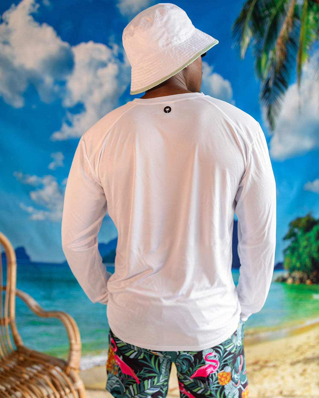 Palmr Style Mens SunVibe Shirt White sun water resort wear self-care