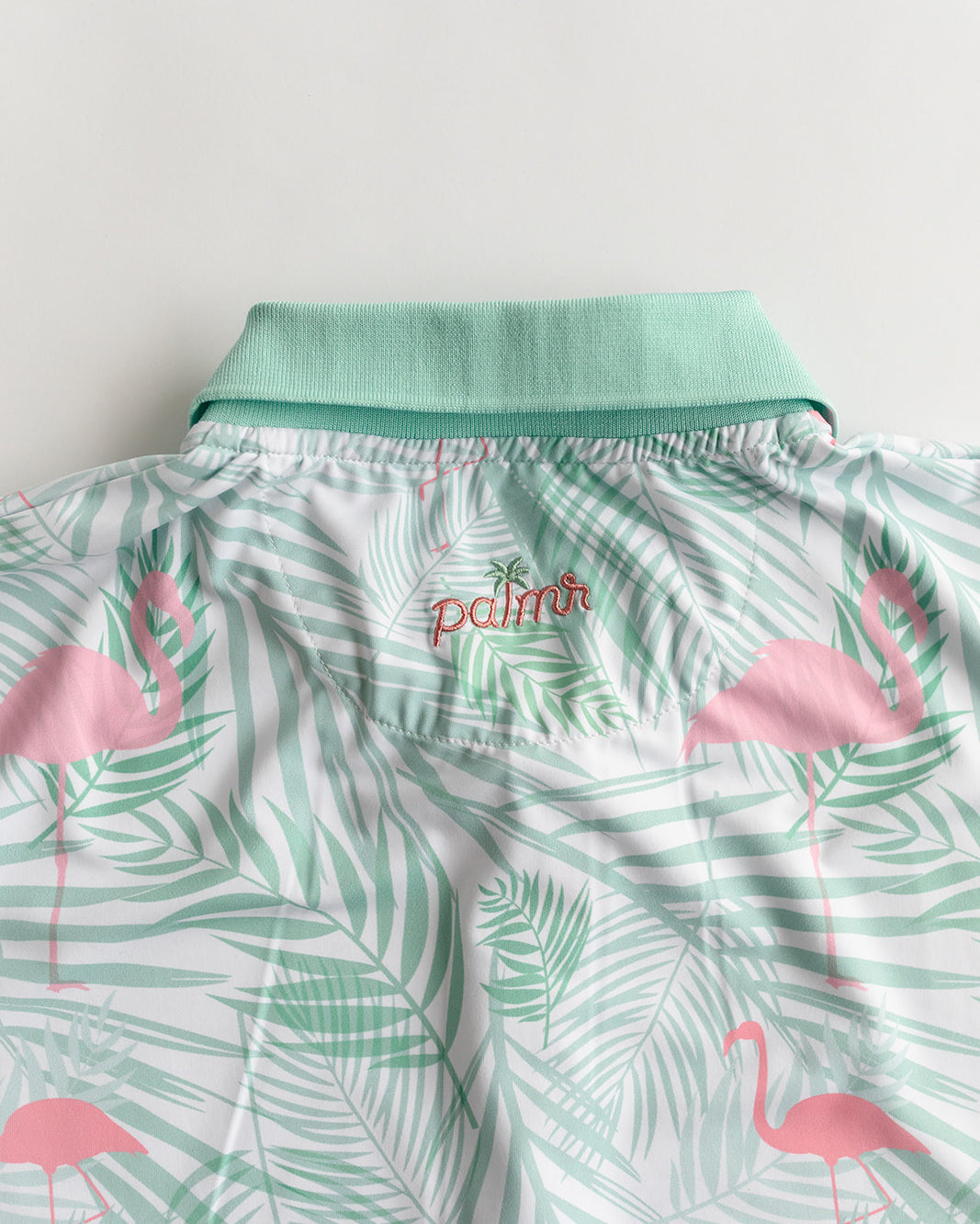 Palmr Style Mens island breeze Polos White Palm Tree Resort Wear Selfcare T1D type1diabetes