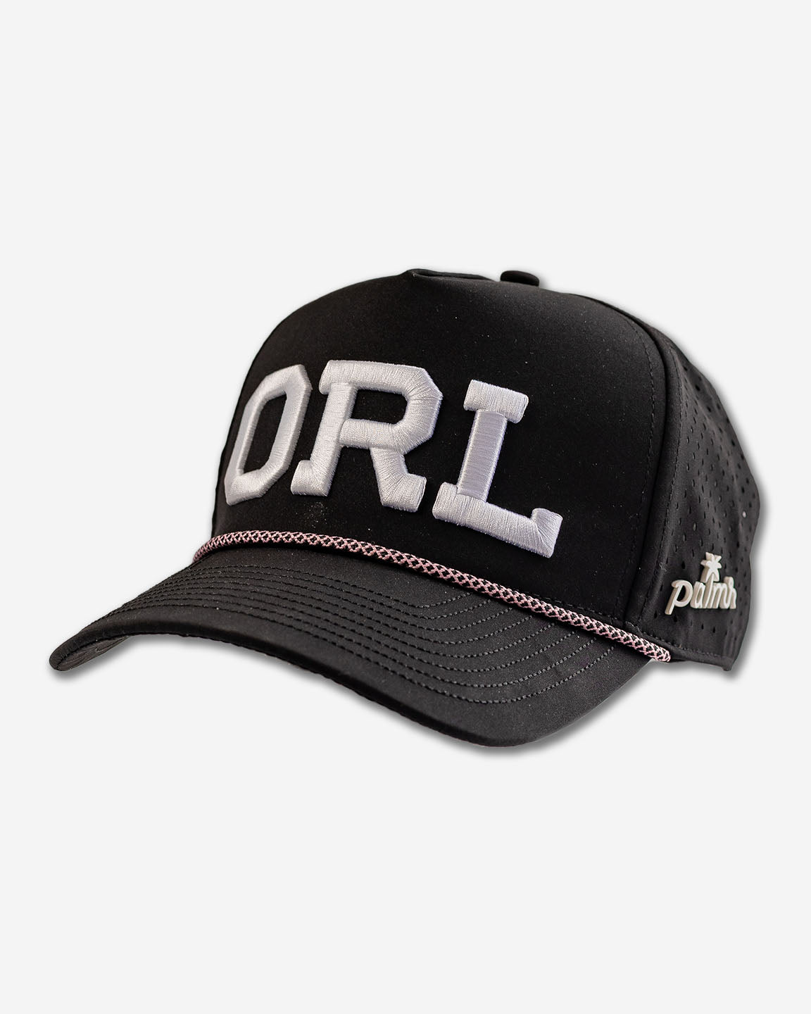 Palmr Style ORL orlando rope hat mens Black pink palm tree snapback