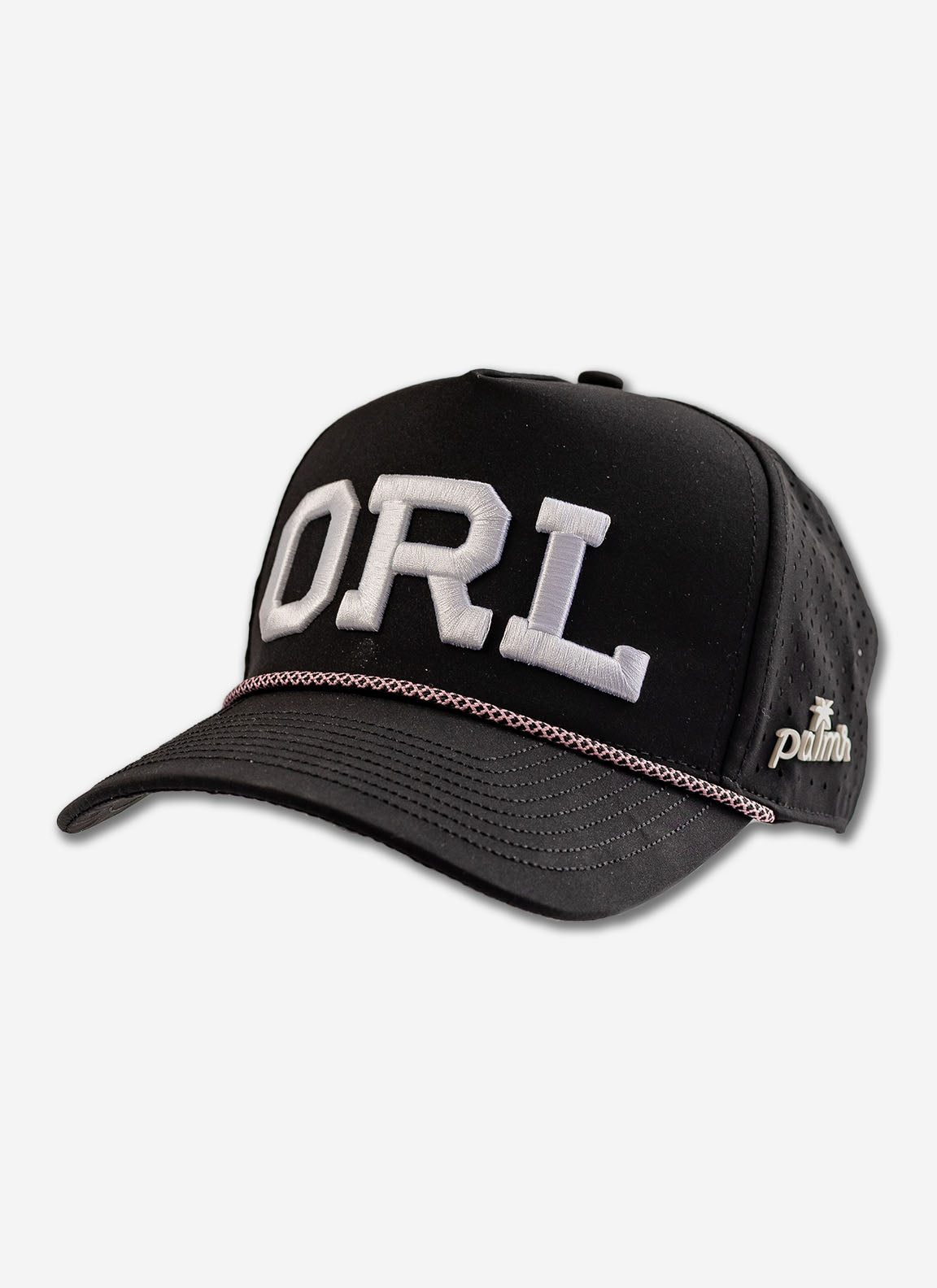 Palmr Style ORL orlando rope hat mens Black pink palm tree snapback