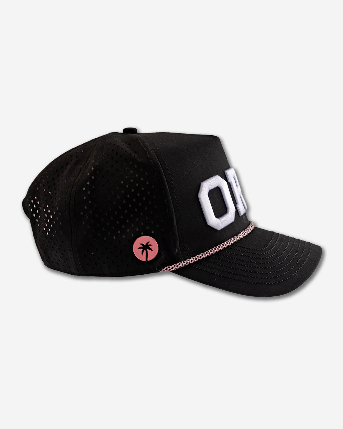 Palmr Style ORL orlando rope hat mens Black pink palm tree snapback