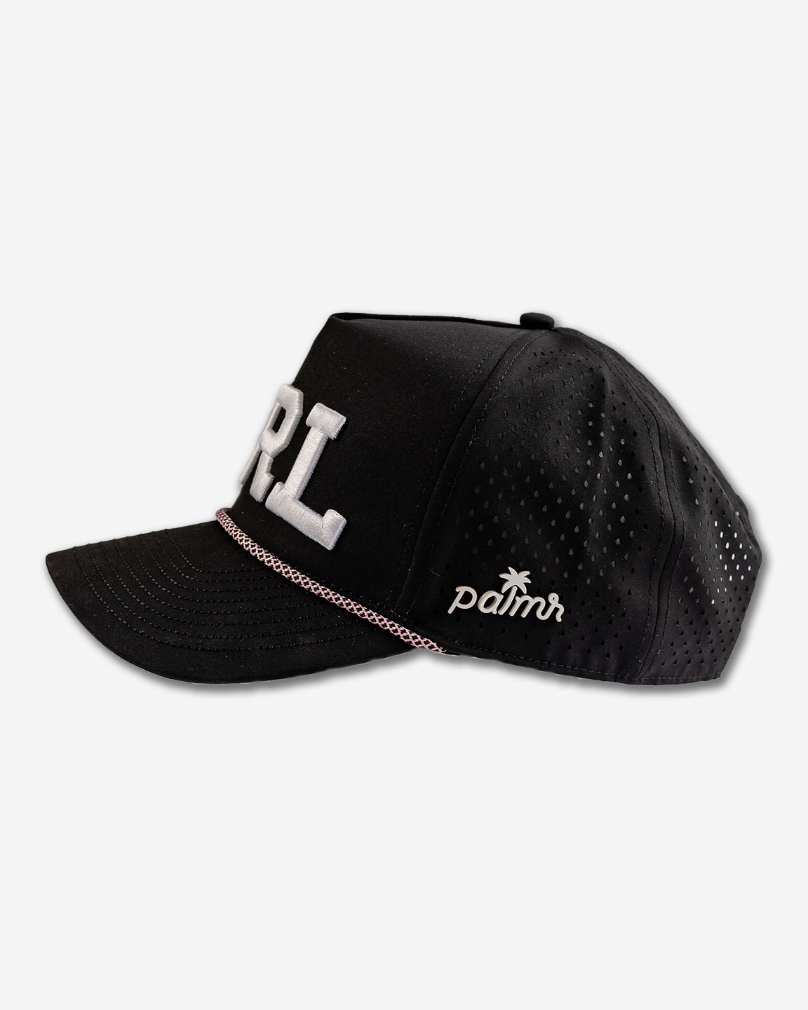 Palmr Style ORL orlando rope hat mens Black pink palm tree snapback