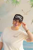 Palmr Style ORL orlando rope hat mens Black pink palm tree snapback