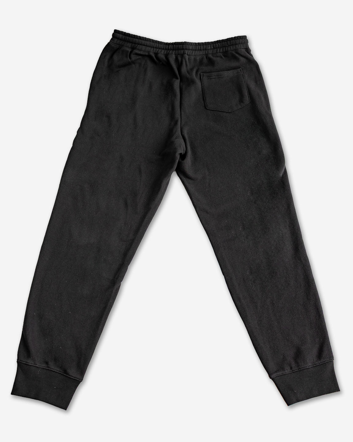 Black sweatpants on a white background