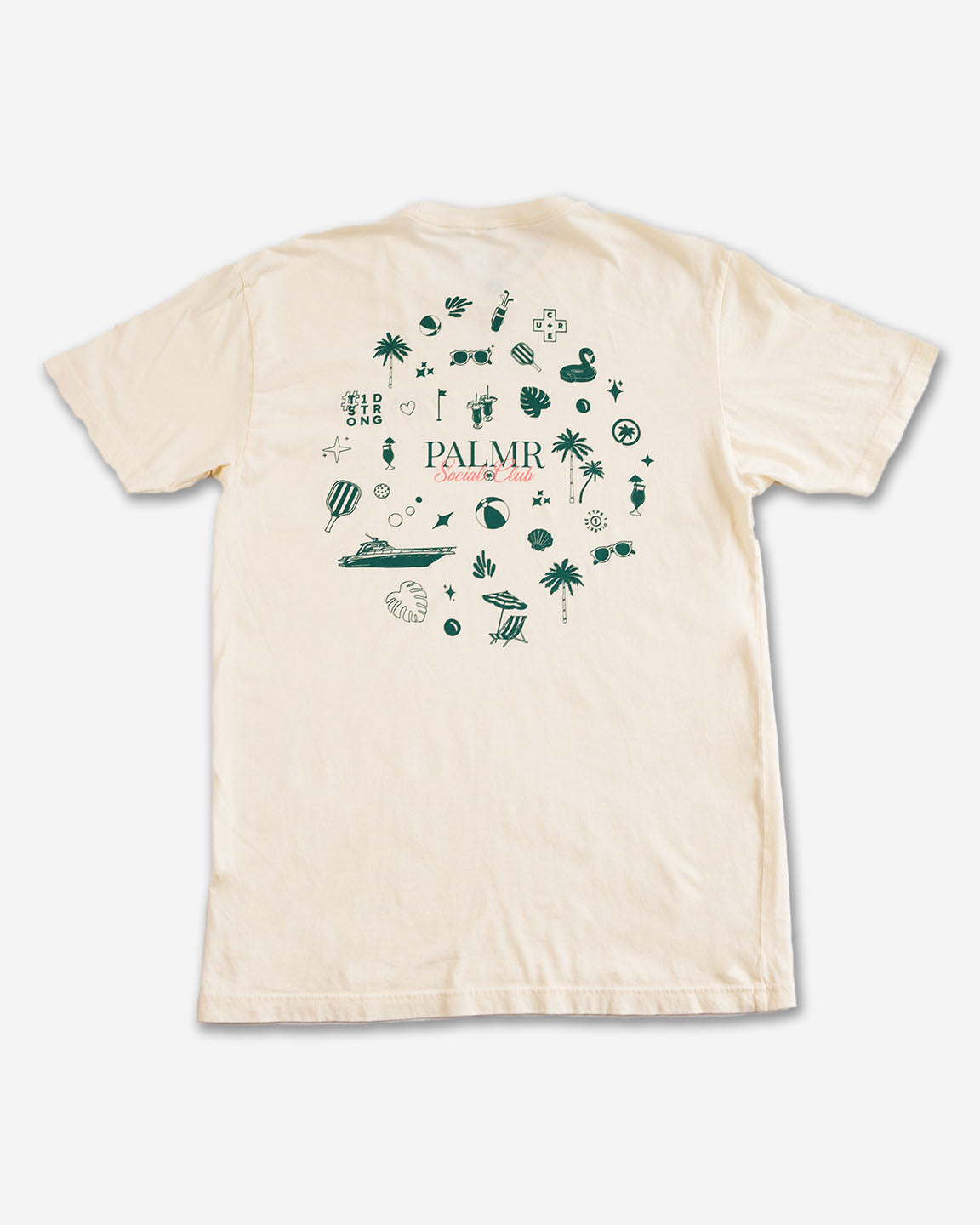 Palmr Style Palmr Socal Club tee Vintage Washed Creme Short sleeve shirt