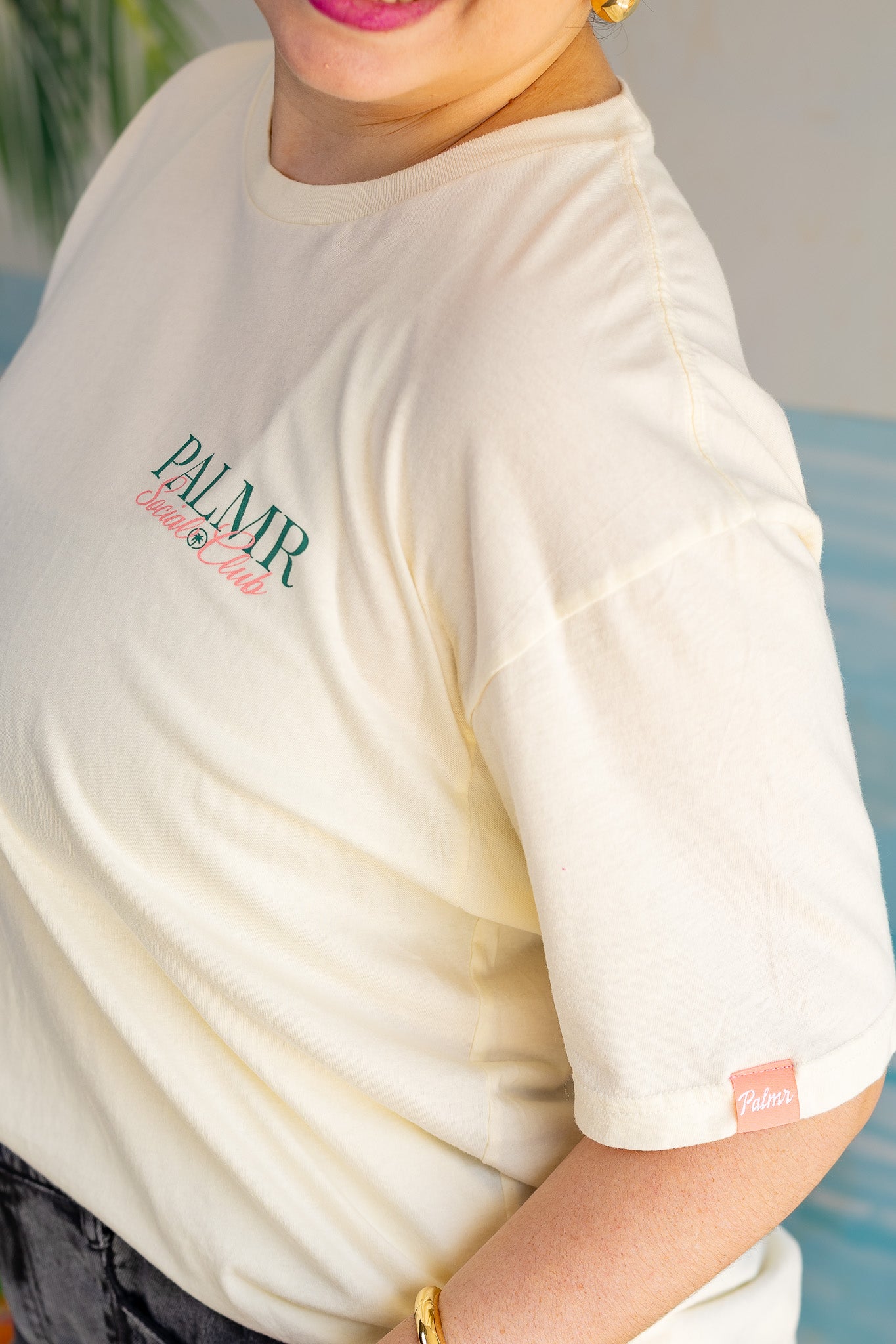 Palmr Style Palmr Socal Club tee Vintage Washed Creme Short sleeve shirt