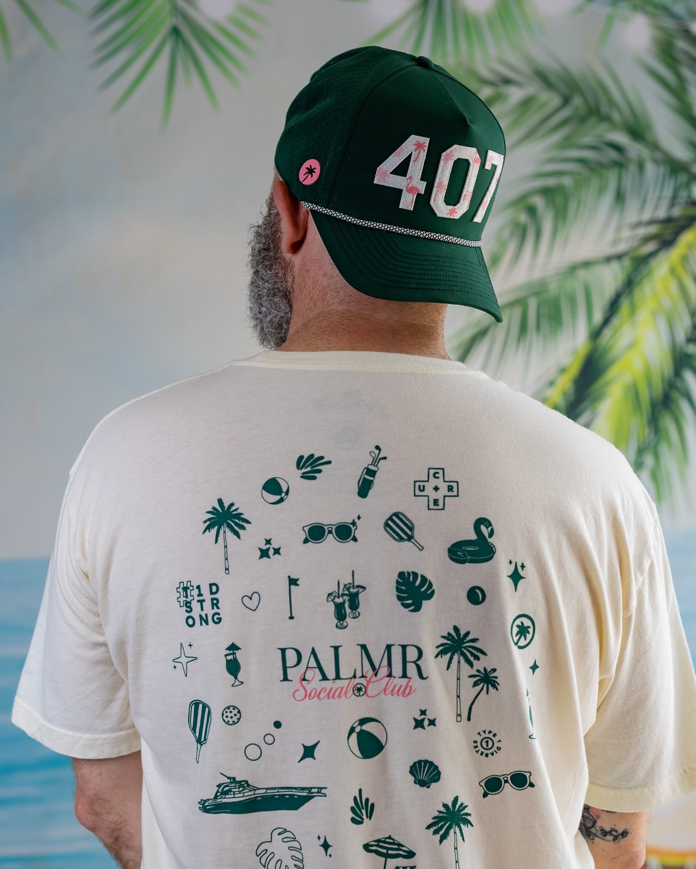 Palmr Style Palmr Socal Club tee Vintage Washed Creme Short sleeve shirt