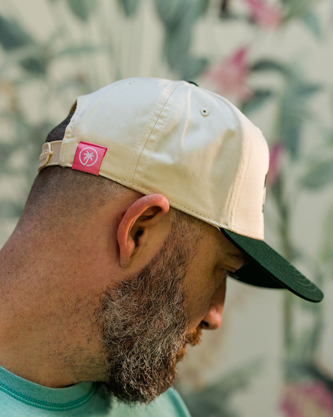 Palmr Style Social Club Hat Forest Green Natural Palm tree Resort Wear Selfcare T1D T1Dstrong