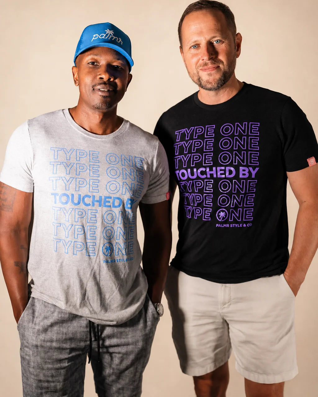 The Support Touched By Type 1 Shirt (White): T1D-friendly men's shirts | Palmr Style