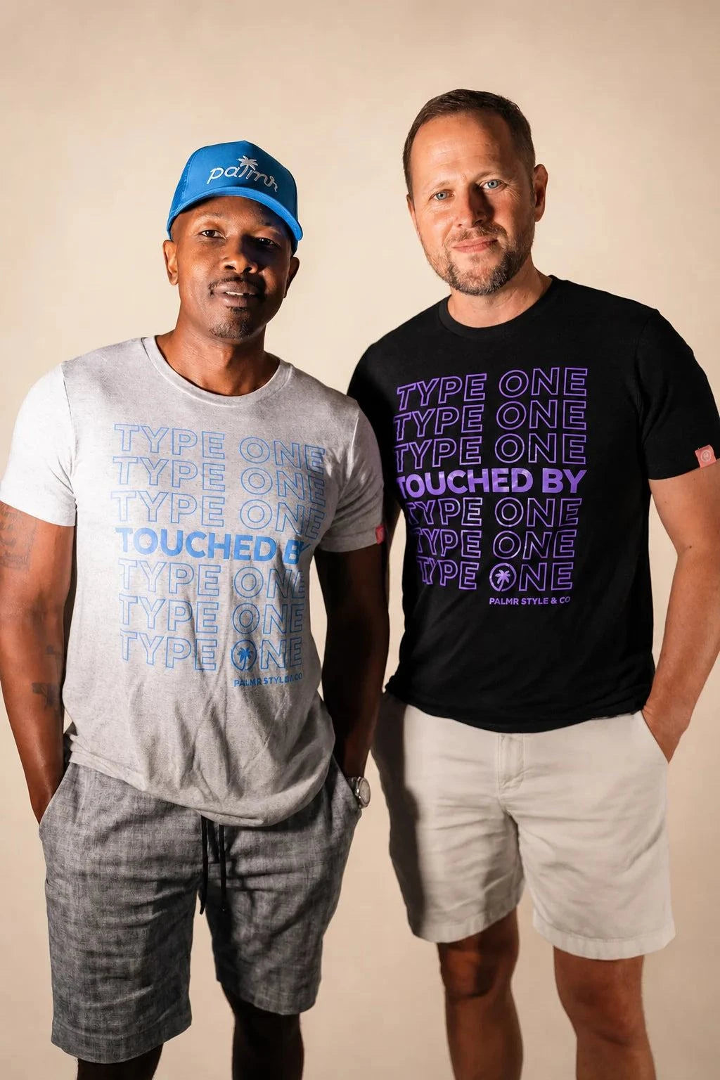 The Support Touched By Type 1 Shirt (White): T1D-friendly men's shirts | Palmr Style