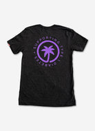 Palmr Style Unisex Touched By Type One Black Tee Supporting T1D Soft Short Sleeve Palm Tree Resort wear Self-Care