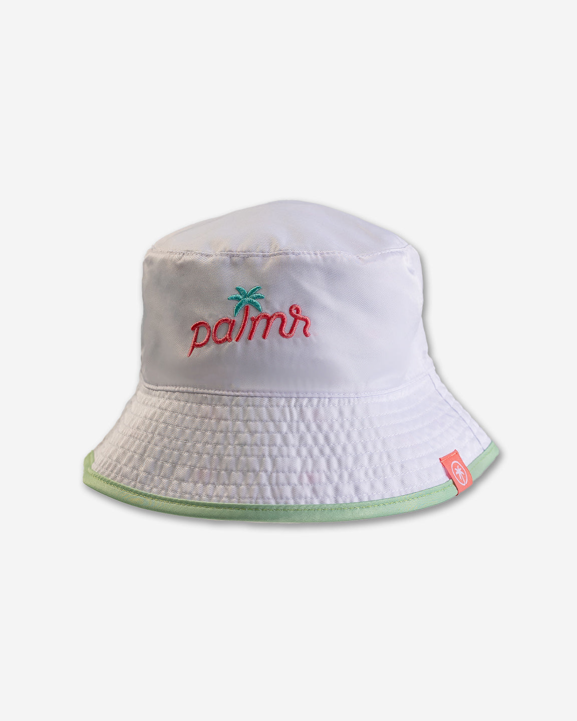 Palmr Style Tropical Bucket Hat Parker Reversible Green Palm leaf flamingo Resort Wear Self-care