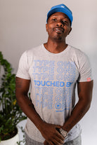 Palmr Style Unisex Touched By Type One White Tee Supporting T1D Soft Short Sleeve Palm Tree Resort wear Self-Care