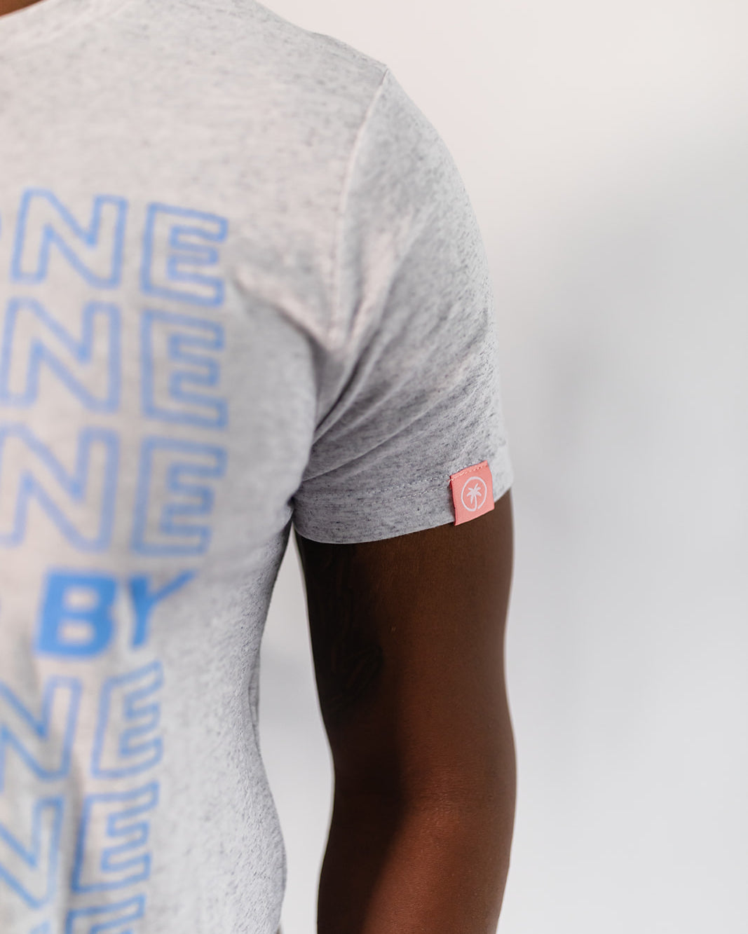Palmr Style Unisex Touched By Type One White Tee Supporting T1D Soft Short Sleeve Palm Tree Resort wear Self-Care