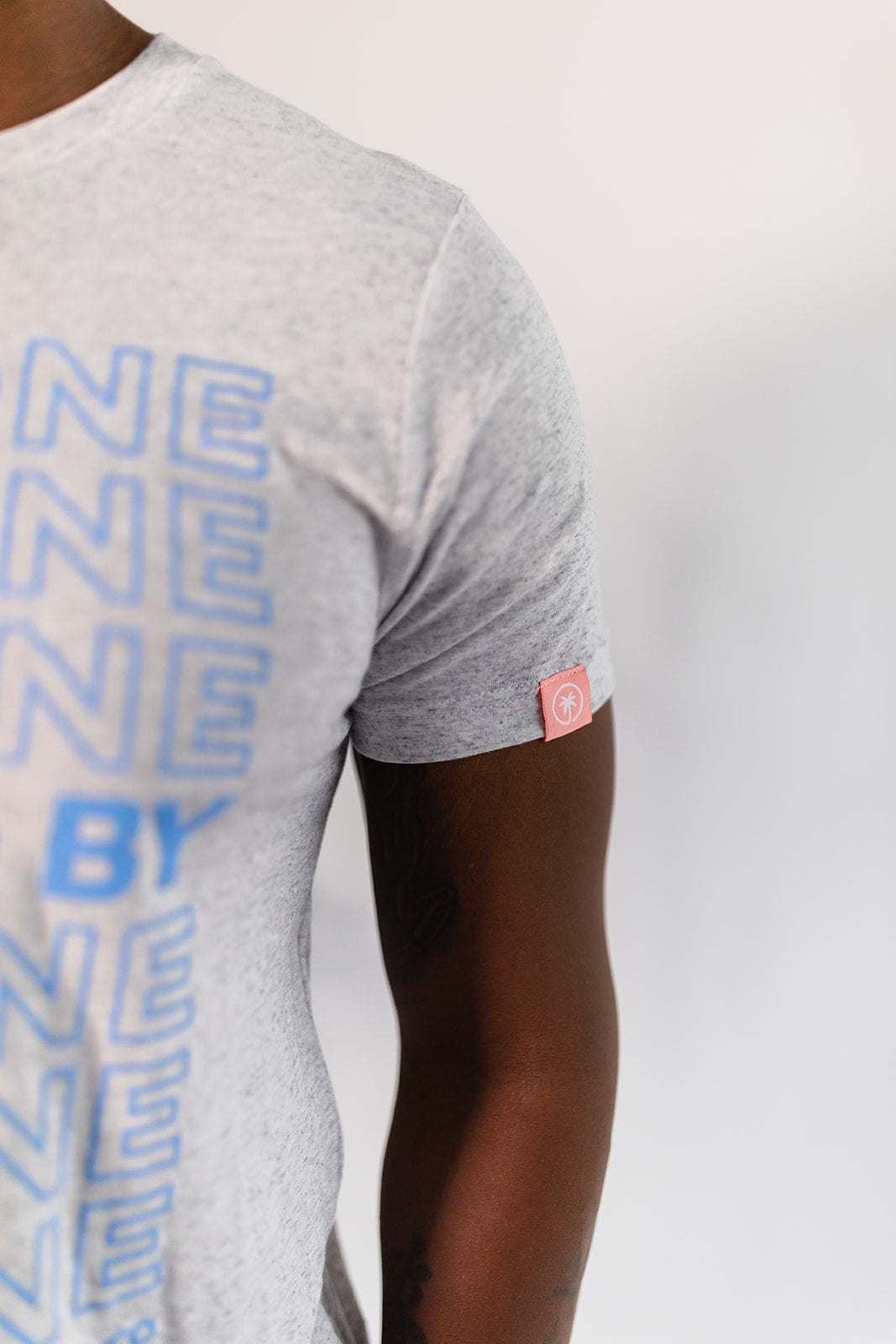 Palmr Style Unisex Touched By Type One White Tee Supporting T1D Soft Short Sleeve Palm Tree Resort wear Self-Care