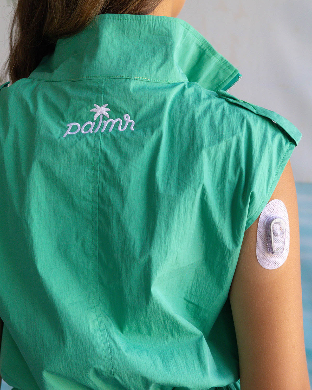 Palmr Style Womens Caddie Green Jumpsuit Cargo Pockets Golf Palm Tree Resort Wear Self-Care T1D