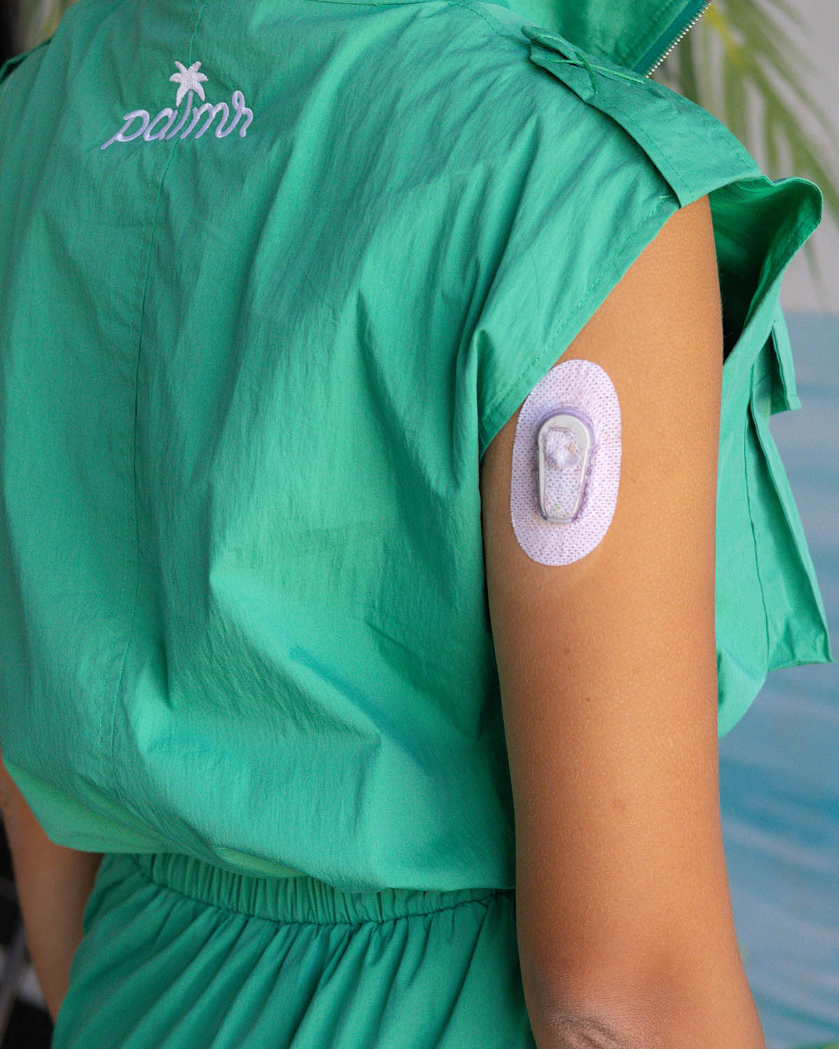 Palmr Style Womens Caddie Green Jumpsuit Cargo Pockets Golf Palm Tree Resort Wear Self-Care T1D