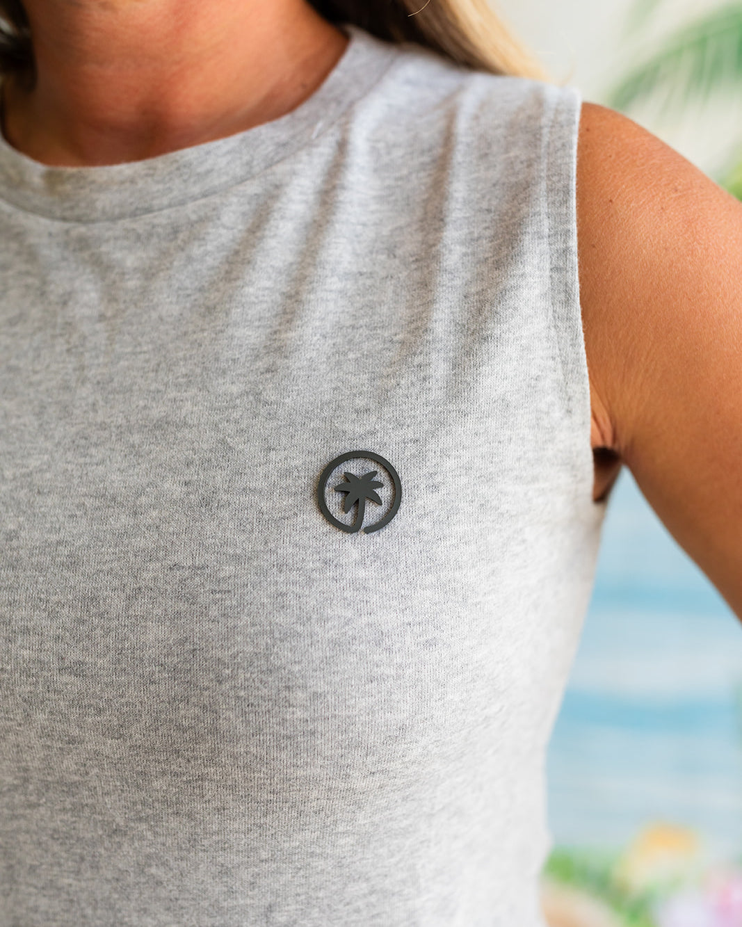 Palmr Style Womens Cozy Chic Midi Grey Dress resort wear self-care