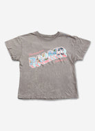 Palmr Style Womens Greeting from Short sleeve grey tshirt tropical self- care