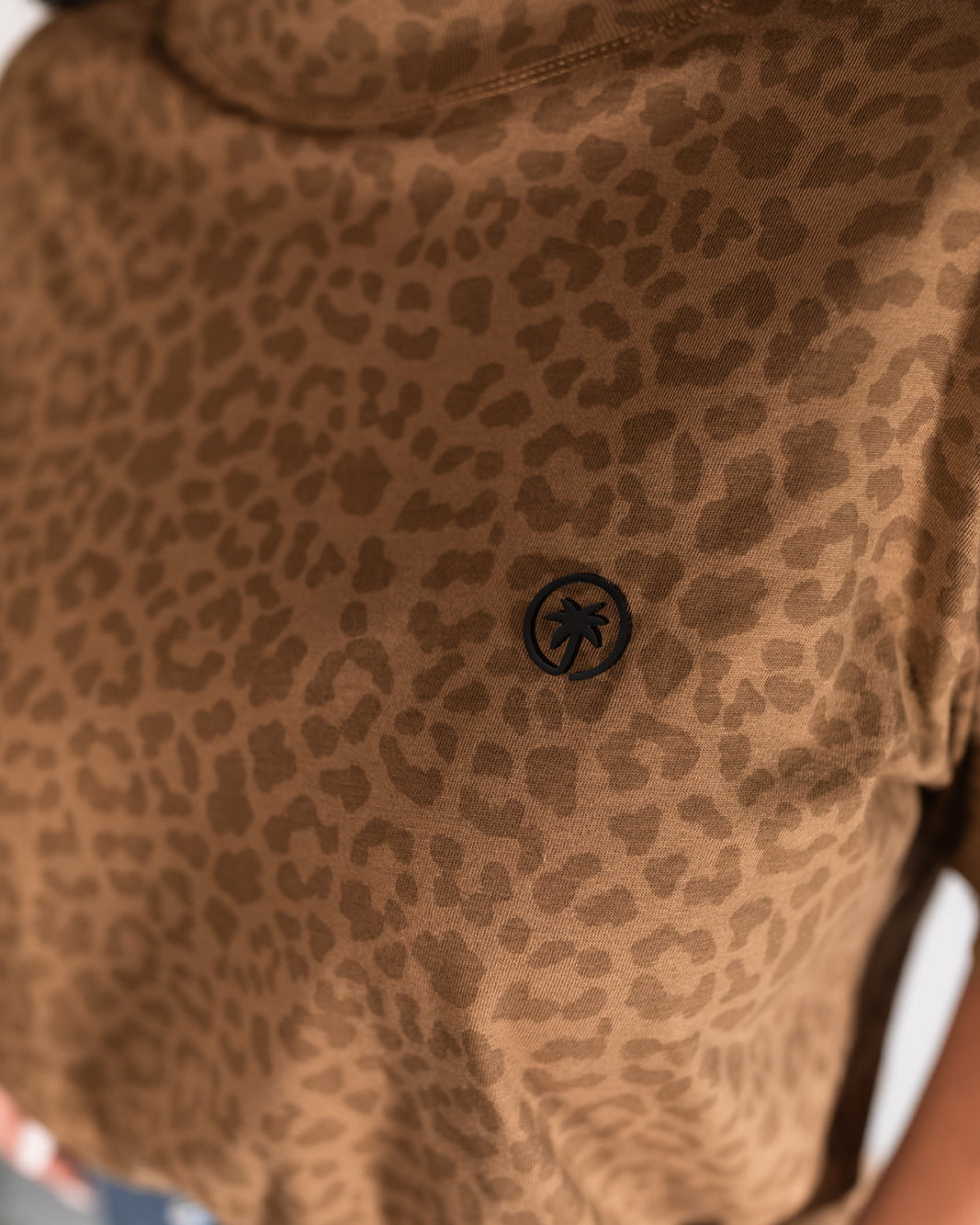 Palmr Style Womens Hear Me Roar Boxy Tee Leopard Print Shirt Palm Tree Resort Wear Self-Care T1D